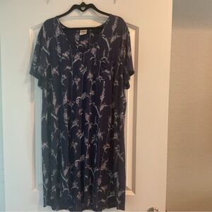 Soma Midnight Blue Floral Nightgown